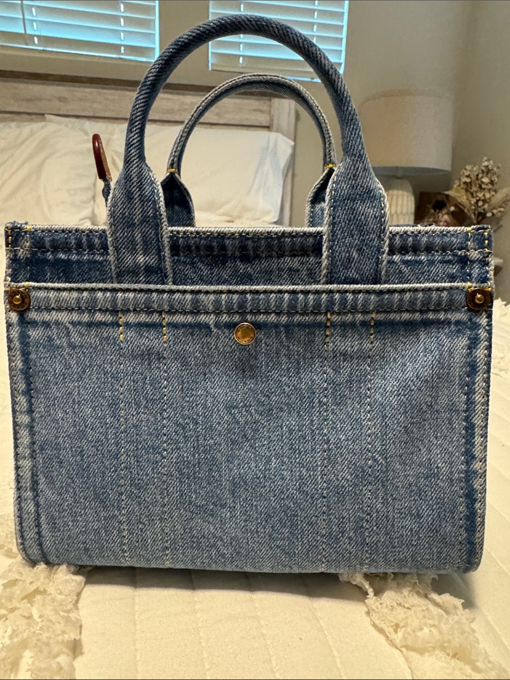 Coach Denim Mini Cargo Tote 20. Never Used - Picture 5 of 11